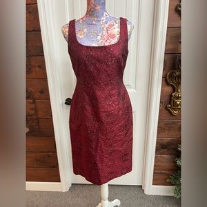 Kay Unger Red Cocktail Dress